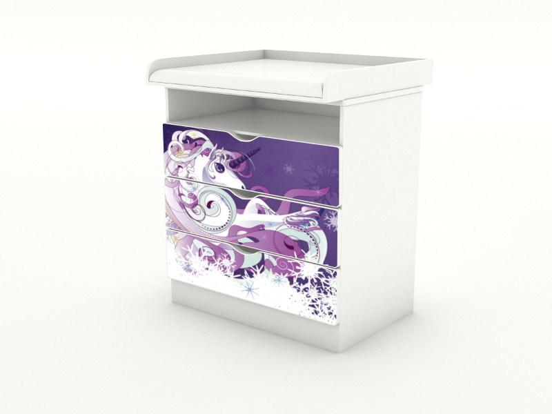 Becks komoda s odnímateľným prebaľovacím pultom Jednorožec